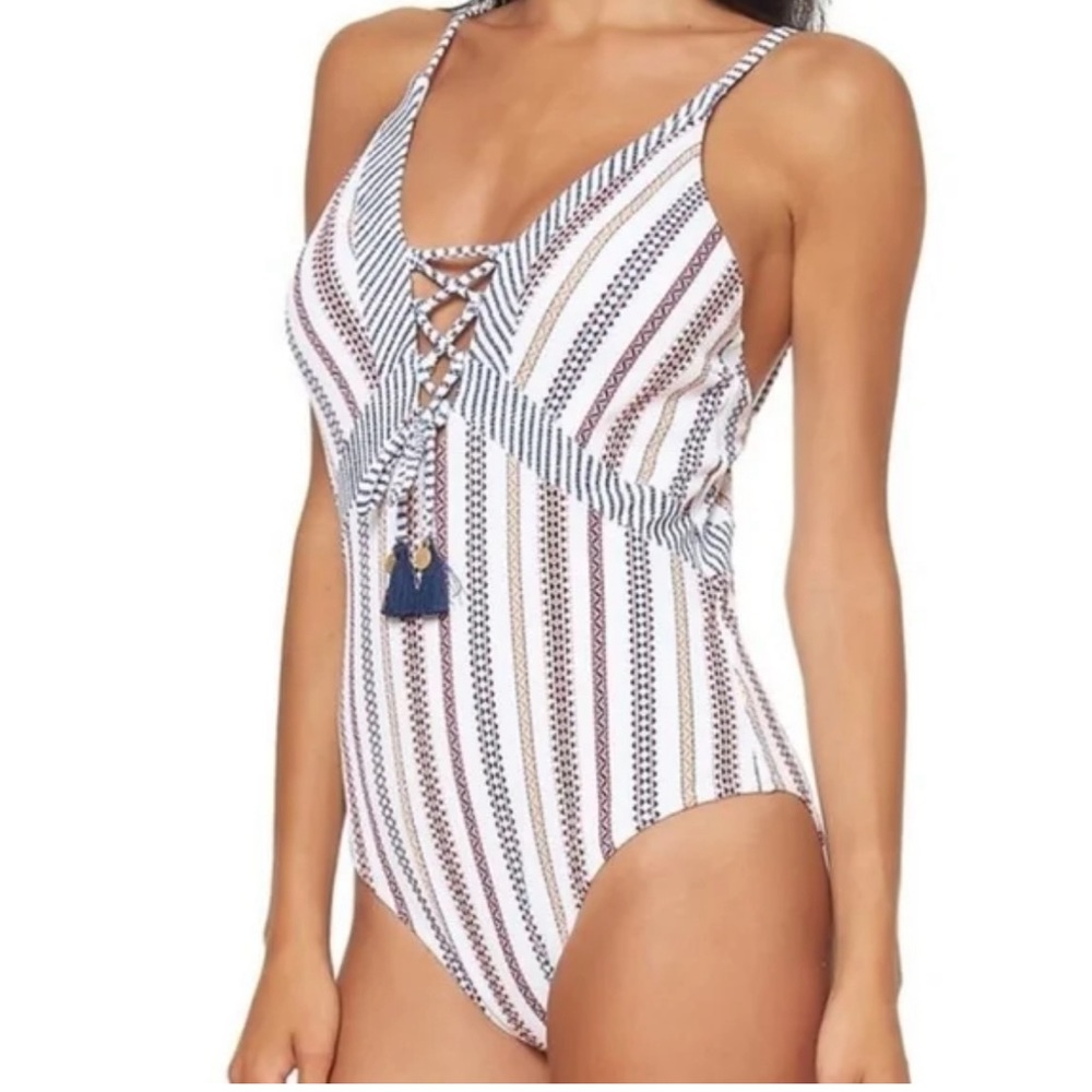 SOLD- Boho style Swimsuit with tassels